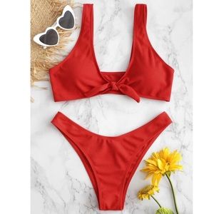 NWT Zaful Ribbed Bikini Set